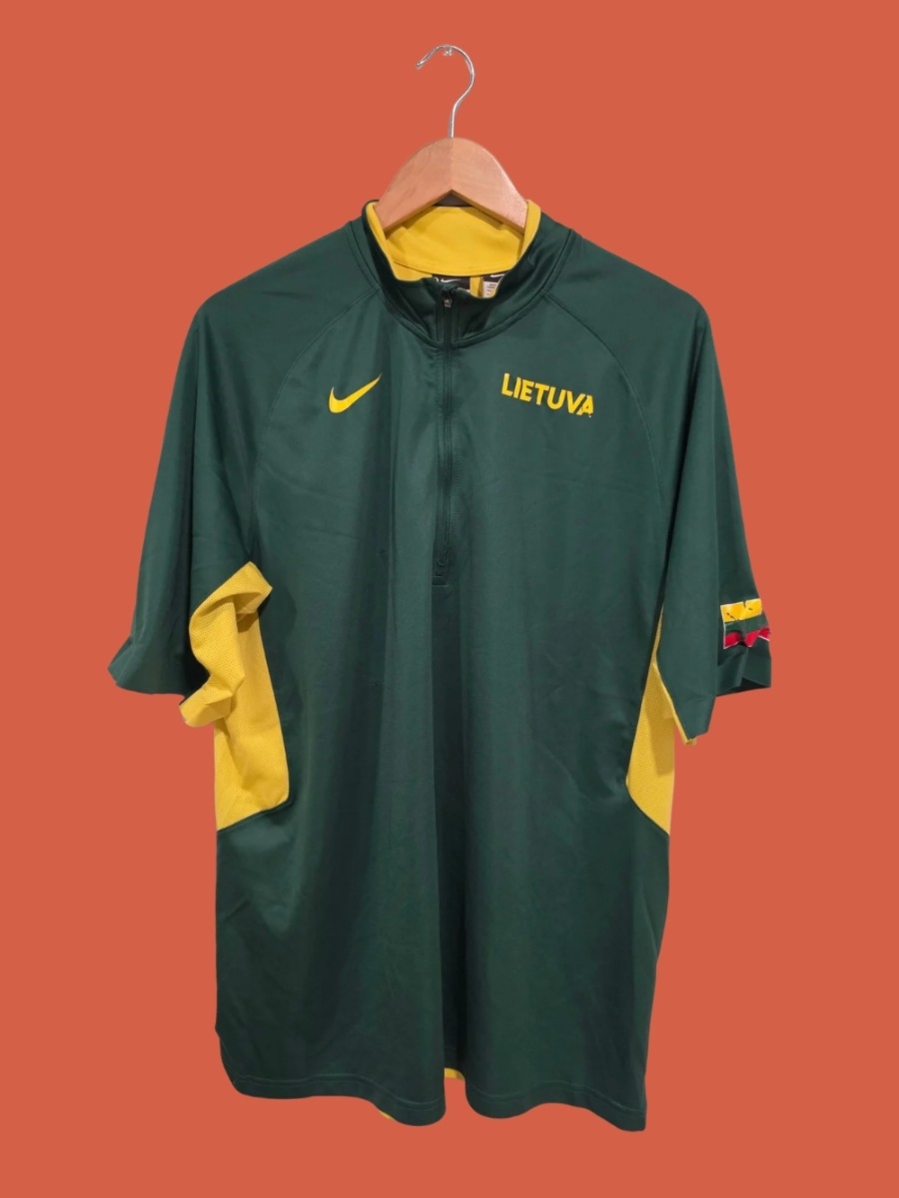 Nike Green & Yellow Lietuva Men's Training Top